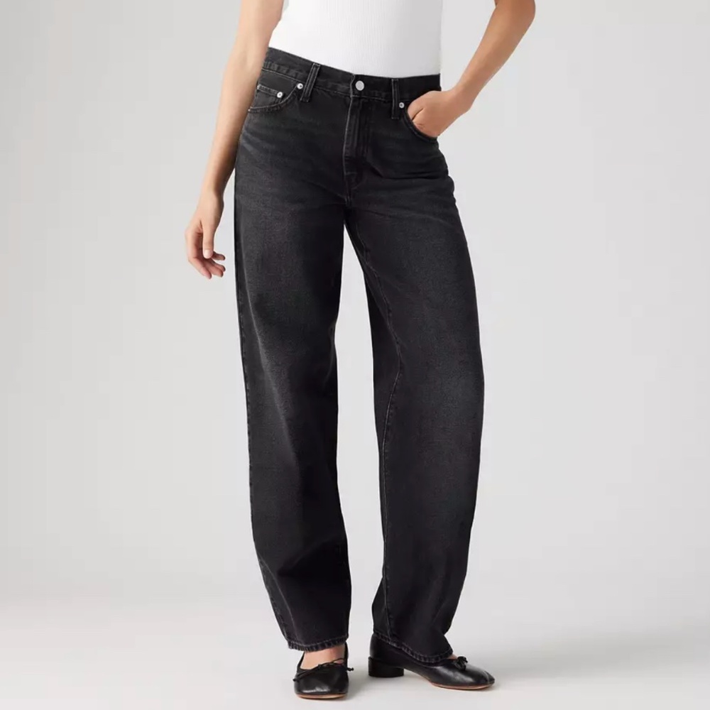 Levi's Women Straight Leg Jeans - Washed Black